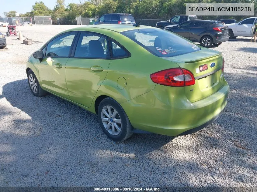 2012 Ford Fiesta Se VIN: 3FADP4BJ6CM105238 Lot: 40313986