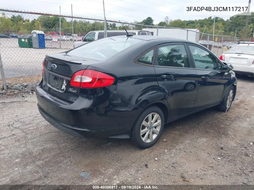 2012 Ford Fiesta Se VIN: 3FADP4BJ3CM117217 Lot: 40386917