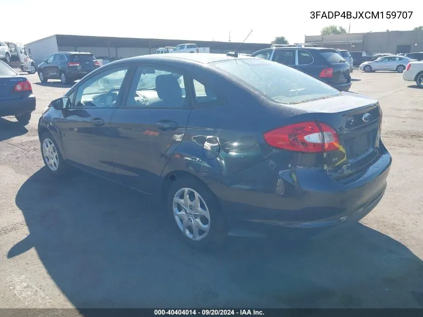 2012 Ford Fiesta Se VIN: 3FADP4BJXCM159707 Lot: 40404014