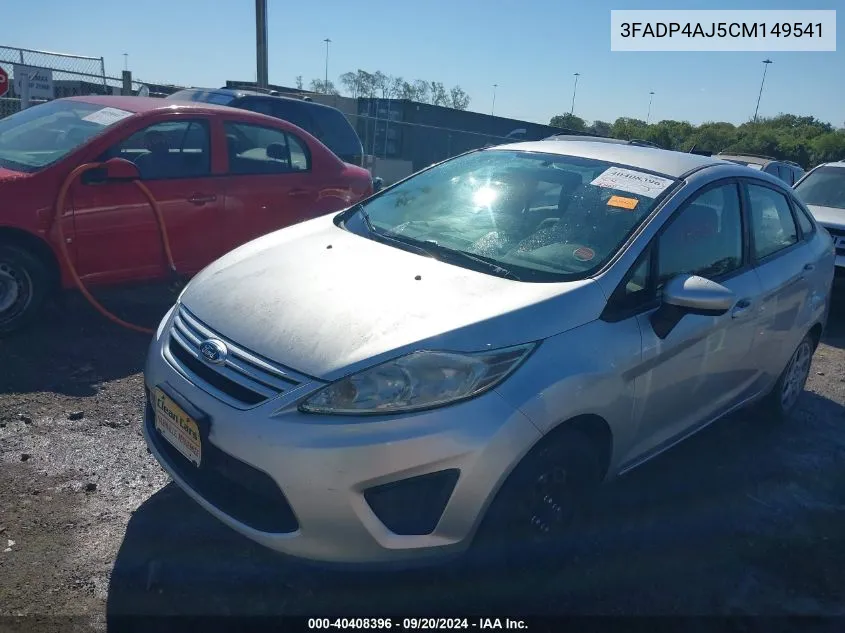 2012 Ford Fiesta S VIN: 3FADP4AJ5CM149541 Lot: 40408396