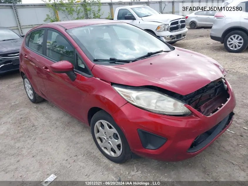 2013 Ford Fiesta Se VIN: 3FADP4EJ6DM102580 Lot: 12032321