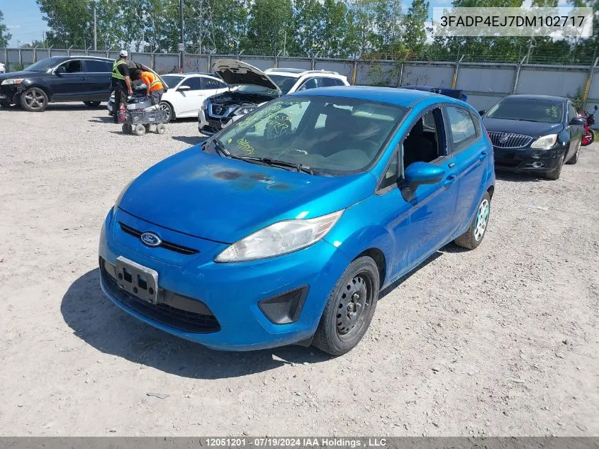 2013 Ford Fiesta VIN: 3FADP4EJ7DM102717 Lot: 12051201