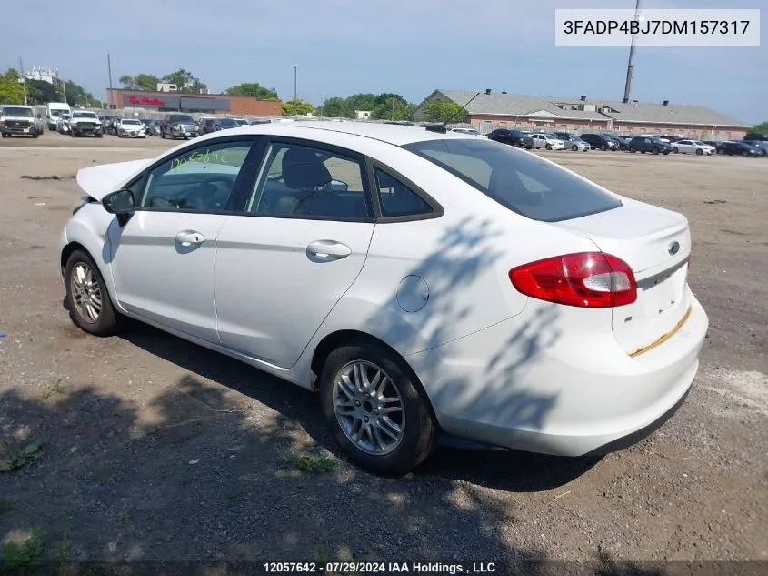 2013 Ford Fiesta Se VIN: 3FADP4BJ7DM157317 Lot: 12057642