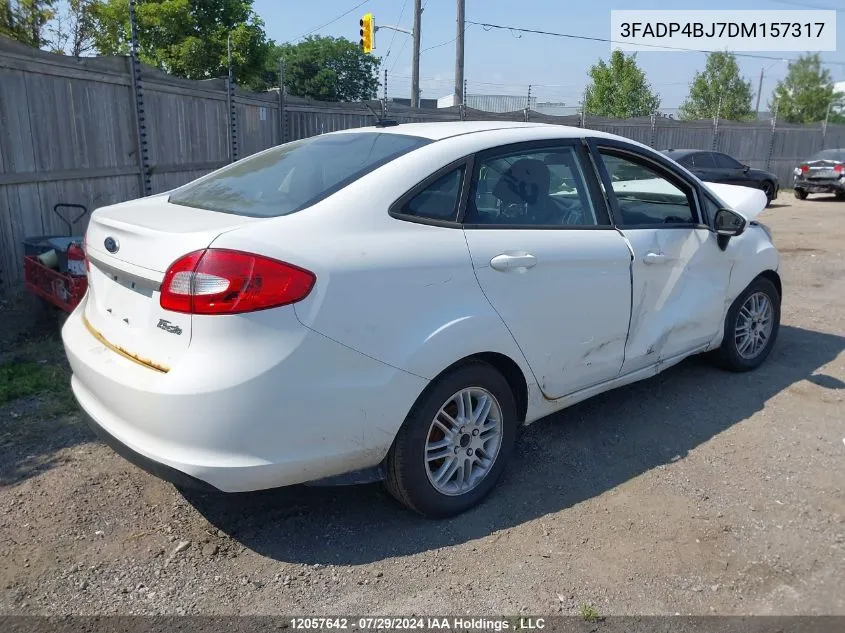 2013 Ford Fiesta Se VIN: 3FADP4BJ7DM157317 Lot: 12057642