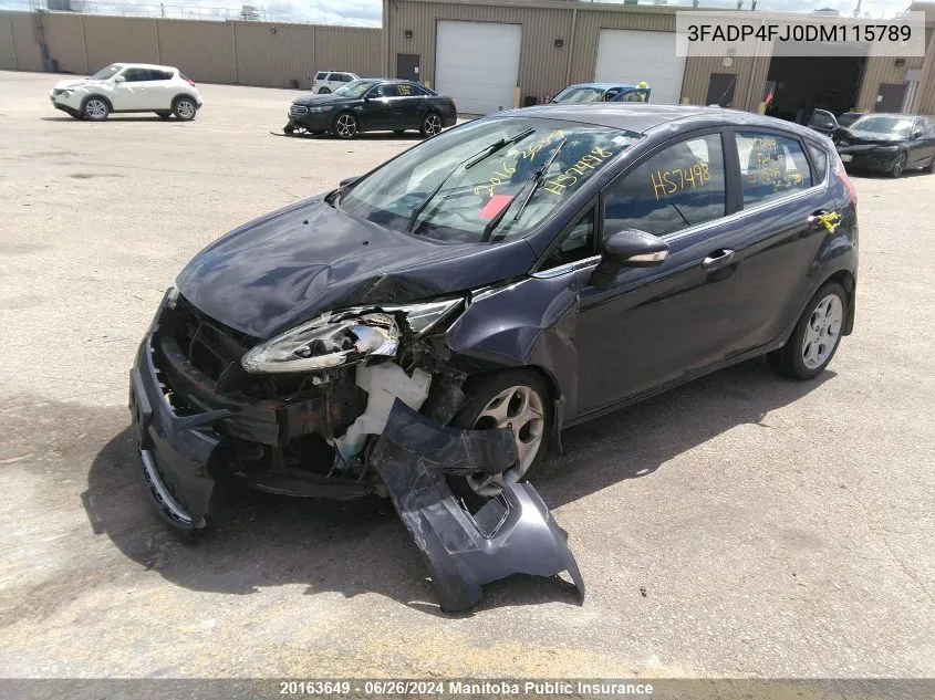 2013 Ford Fiesta Se VIN: 3FADP4FJ0DM115789 Lot: 20163649