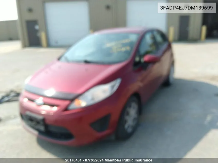 2013 Ford Fiesta Se VIN: 3FADP4EJ7DM139699 Lot: 20170431