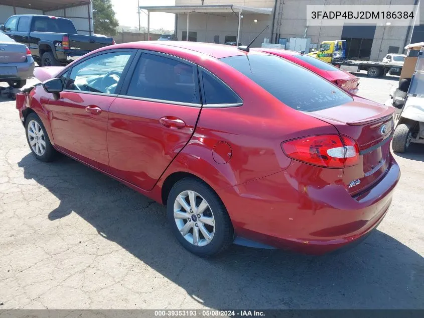 2013 Ford Fiesta Se VIN: 3FADP4BJ2DM186384 Lot: 39353193