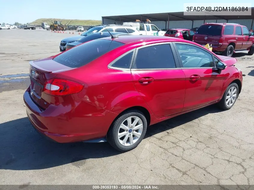 2013 Ford Fiesta Se VIN: 3FADP4BJ2DM186384 Lot: 39353193