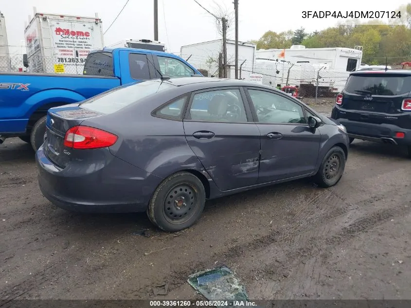 2013 Ford Fiesta S VIN: 3FADP4AJ4DM207124 Lot: 39361260