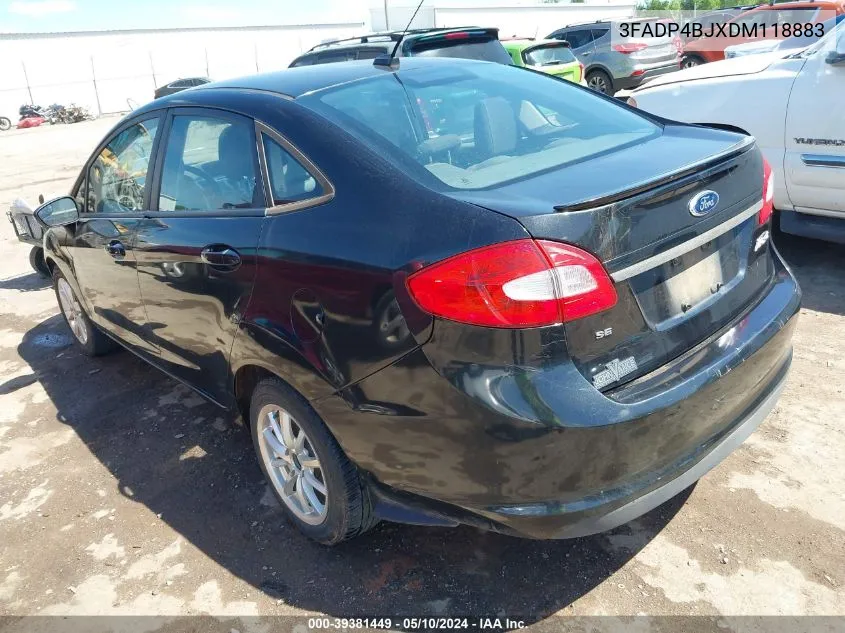 2013 Ford Fiesta Se VIN: 3FADP4BJXDM118883 Lot: 39381449