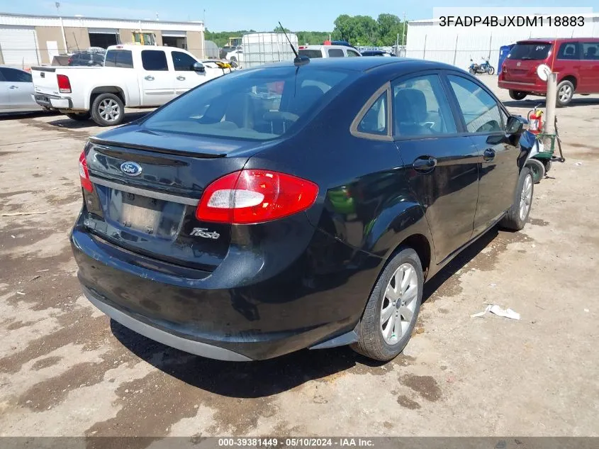 2013 Ford Fiesta Se VIN: 3FADP4BJXDM118883 Lot: 39381449