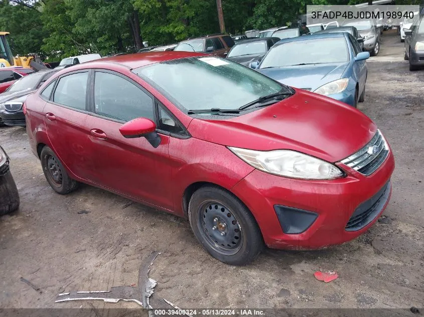 2013 Ford Fiesta Se VIN: 3FADP4BJ0DM198940 Lot: 39400324