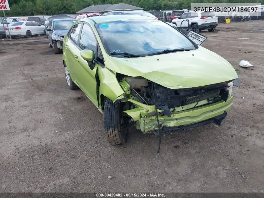 2013 Ford Fiesta Se VIN: 3FADP4BJ2DM184697 Lot: 39429402