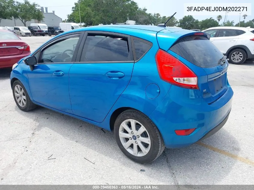 2013 Ford Fiesta Se VIN: 3FADP4EJ0DM202271 Lot: 39450363