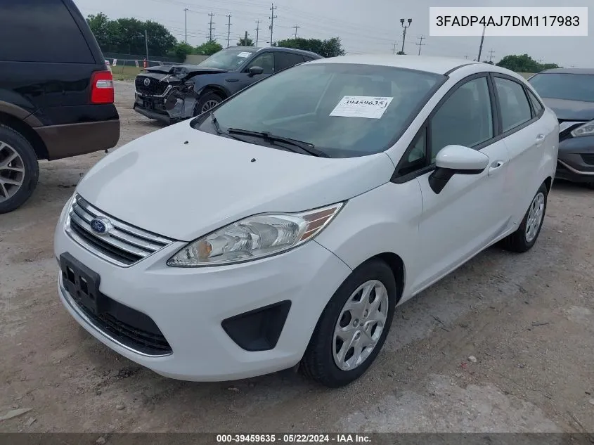 2013 Ford Fiesta S VIN: 3FADP4AJ7DM117983 Lot: 39459635