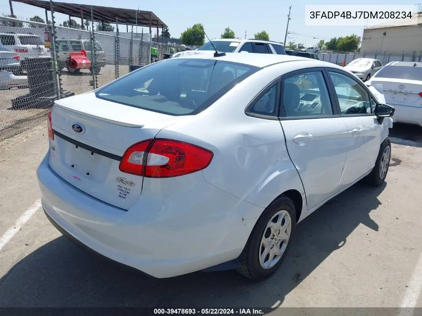 2013 Ford Fiesta Se VIN: 3FADP4BJ7DM208234 Lot: 39478693