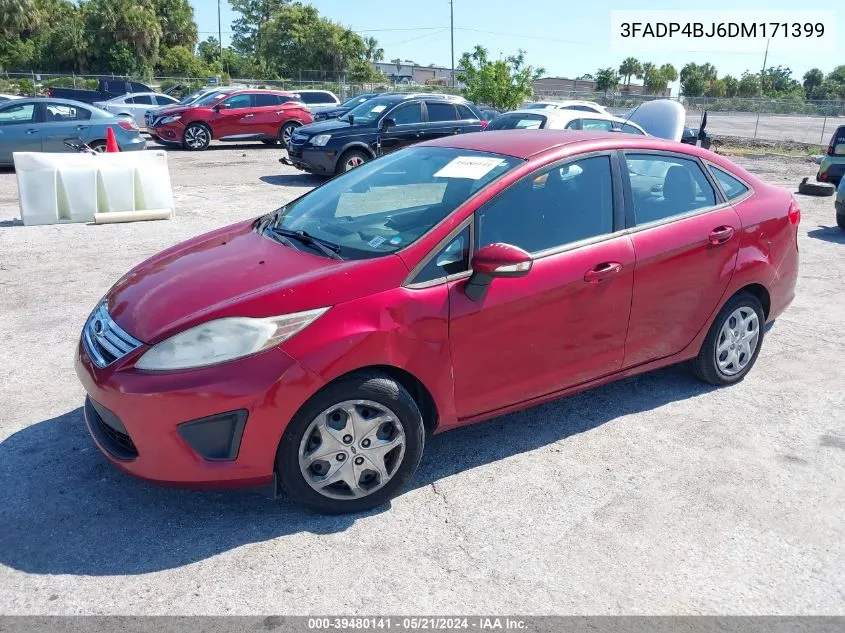 2013 Ford Fiesta Se VIN: 3FADP4BJ6DM171399 Lot: 39480141