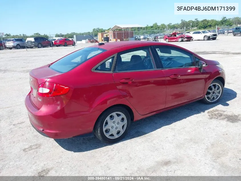 2013 Ford Fiesta Se VIN: 3FADP4BJ6DM171399 Lot: 39480141