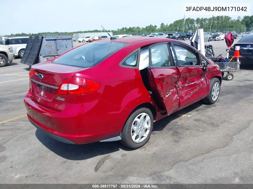 2013 Ford Fiesta Se VIN: 3FADP4BJ9DM171042 Lot: 39517767