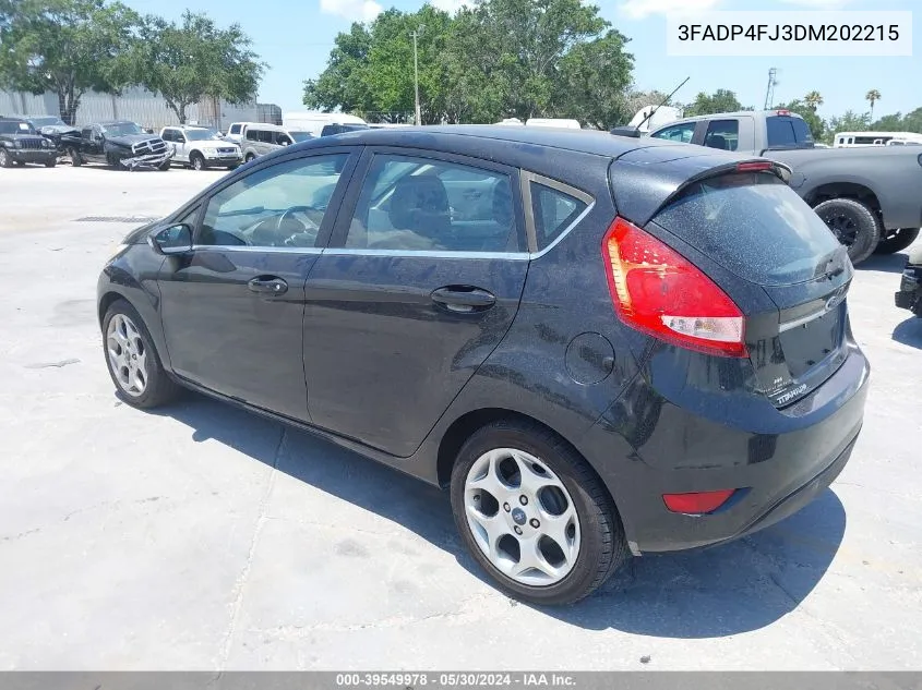 2013 Ford Fiesta Titanium VIN: 3FADP4FJ3DM202215 Lot: 39549978