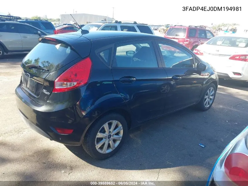 3FADP4EJ0DM194981 2013 Ford Fiesta Se