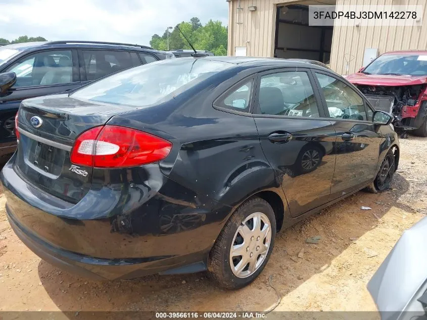 2013 Ford Fiesta Se VIN: 3FADP4BJ3DM142278 Lot: 39566116