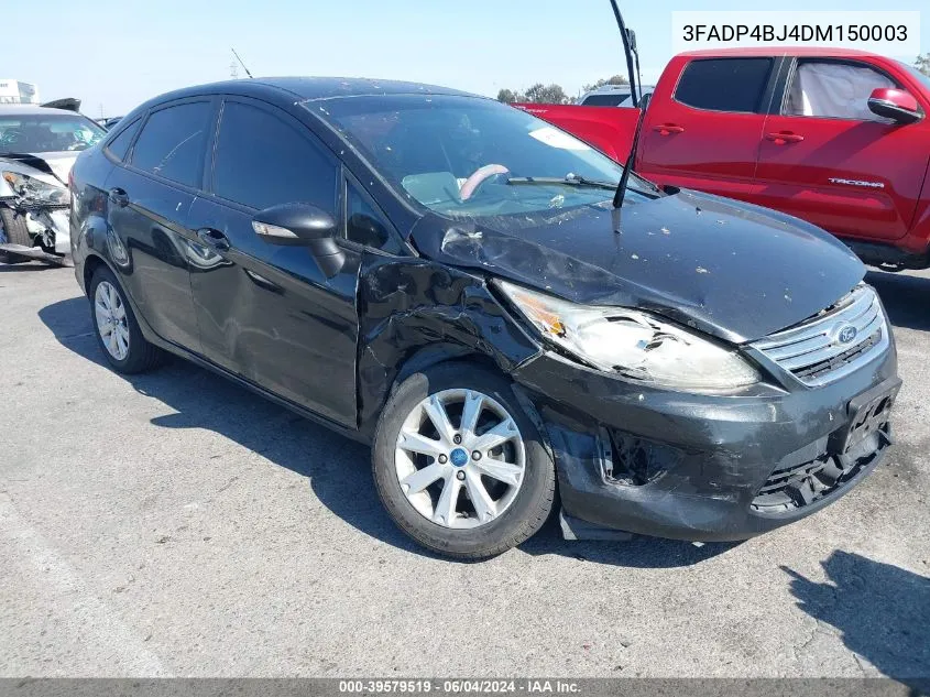 2013 Ford Fiesta Se VIN: 3FADP4BJ4DM150003 Lot: 39579519