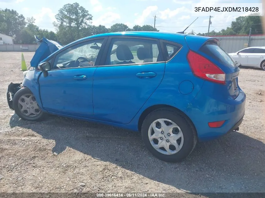 2013 Ford Fiesta Se VIN: 3FADP4EJXDM218428 Lot: 39616414