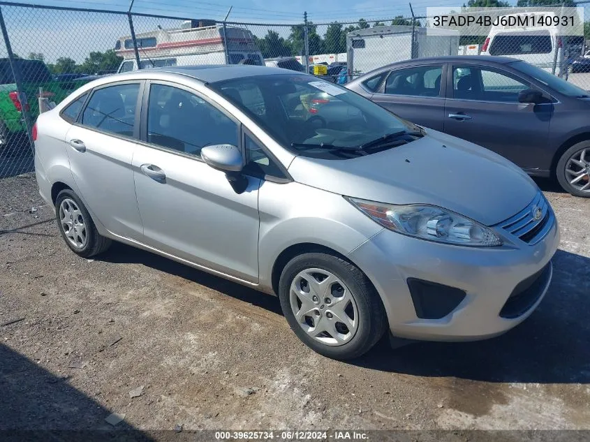 2013 Ford Fiesta Se VIN: 3FADP4BJ6DM140931 Lot: 39625734