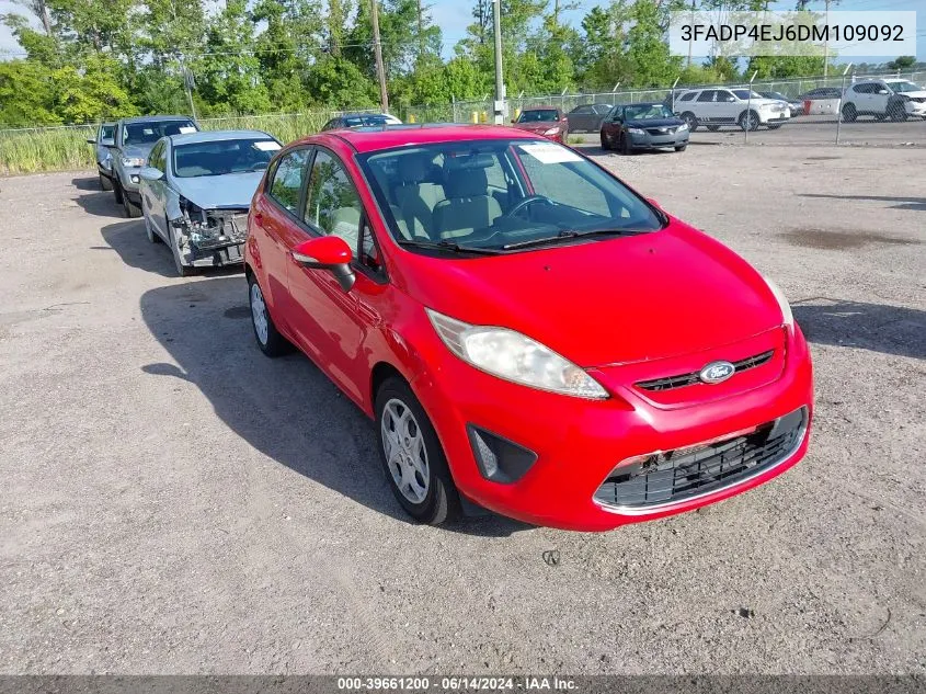 2013 Ford Fiesta Se VIN: 3FADP4EJ6DM109092 Lot: 39661200