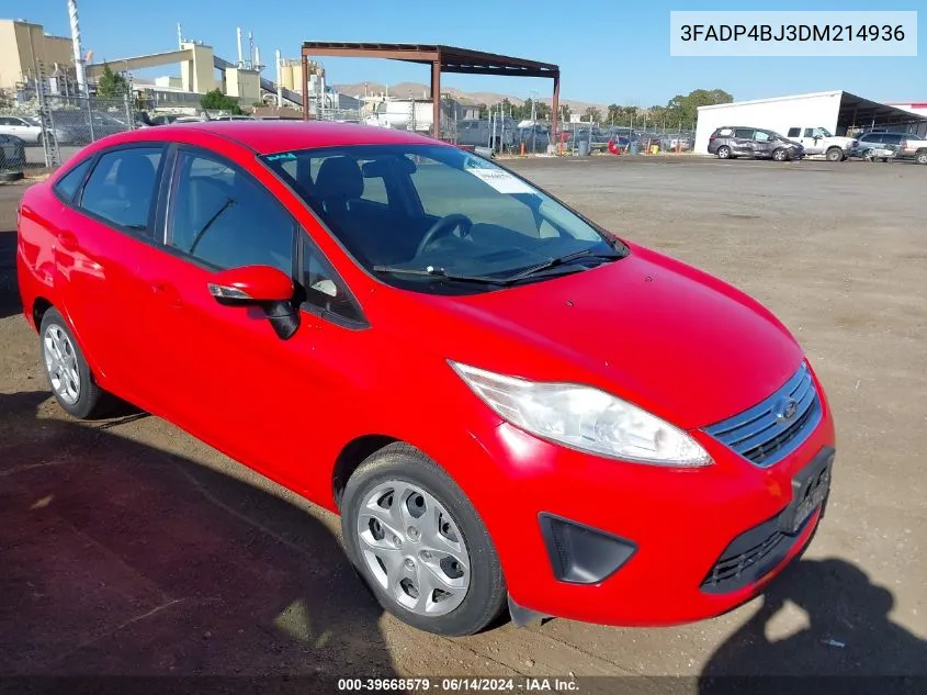 2013 Ford Fiesta Se VIN: 3FADP4BJ3DM214936 Lot: 39668579