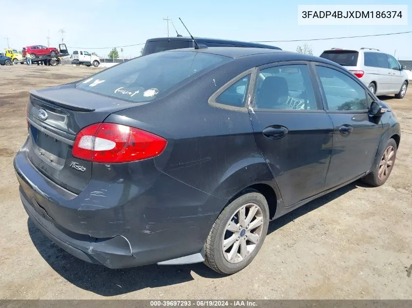 2013 Ford Fiesta Se VIN: 3FADP4BJXDM186374 Lot: 39697293