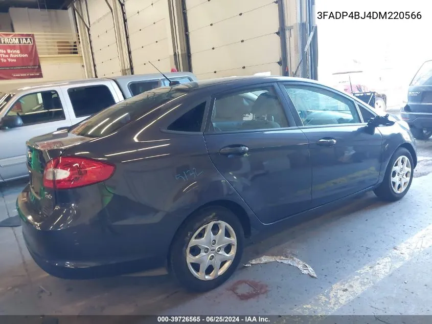 2013 Ford Fiesta Se VIN: 3FADP4BJ4DM220566 Lot: 39726565