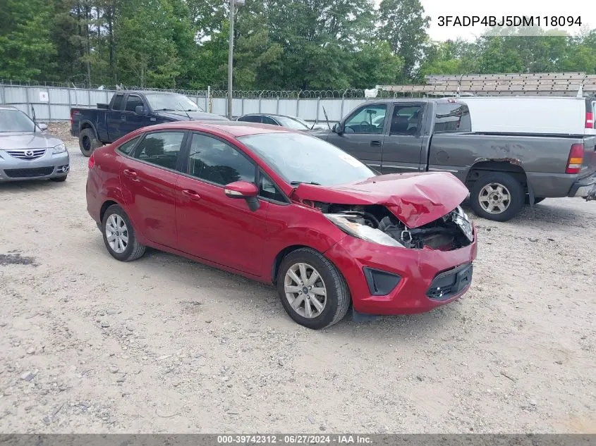 2013 Ford Fiesta Se VIN: 3FADP4BJ5DM118094 Lot: 39742312