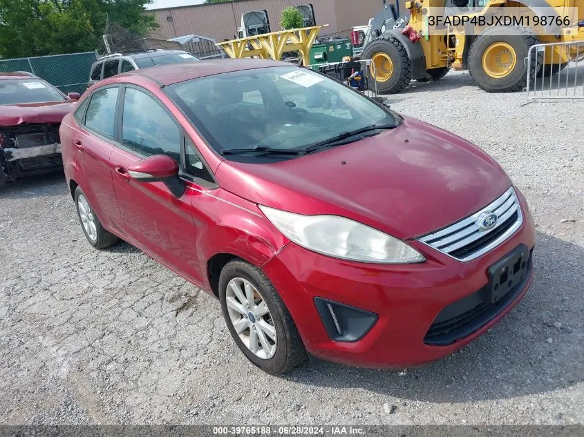 2013 Ford Fiesta Se VIN: 3FADP4BJXDM198766 Lot: 39765188