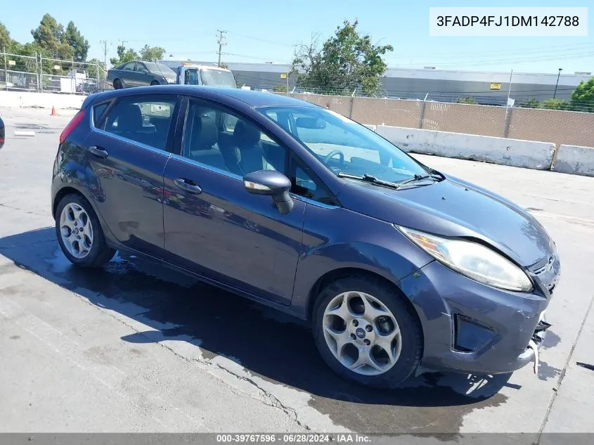 2013 Ford Fiesta Titanium VIN: 3FADP4FJ1DM142788 Lot: 39767596