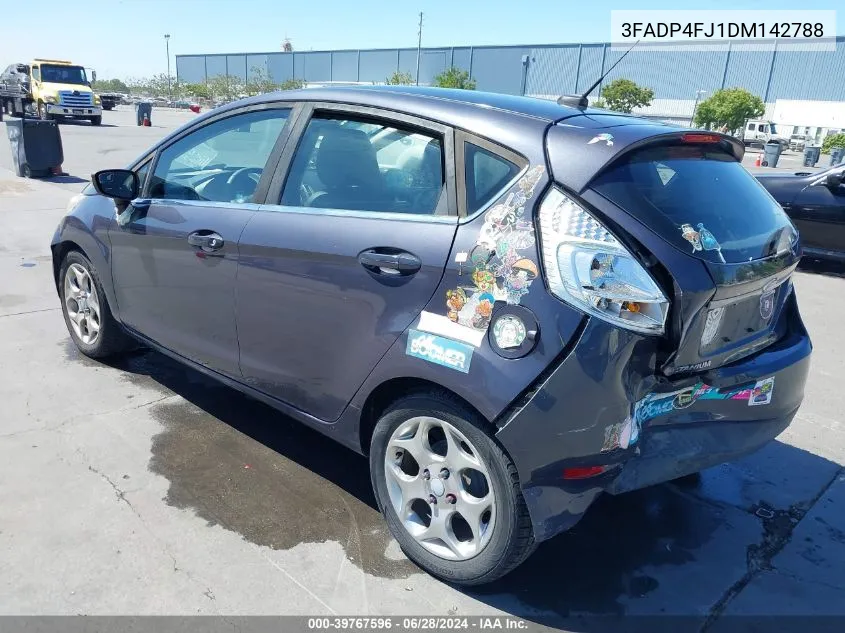 2013 Ford Fiesta Titanium VIN: 3FADP4FJ1DM142788 Lot: 39767596