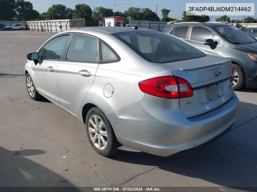 2013 Ford Fiesta Se VIN: 3FADP4BJ6DM214462 Lot: 39797306