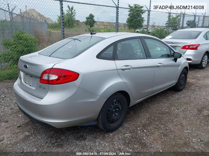 2013 Ford Fiesta Se VIN: 3FADP4BJ6DM214008 Lot: 39813418