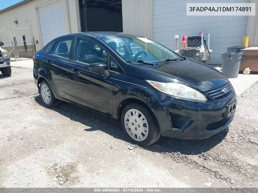 2013 Ford Fiesta S VIN: 3FADP4AJ1DM174891 Lot: 39840563