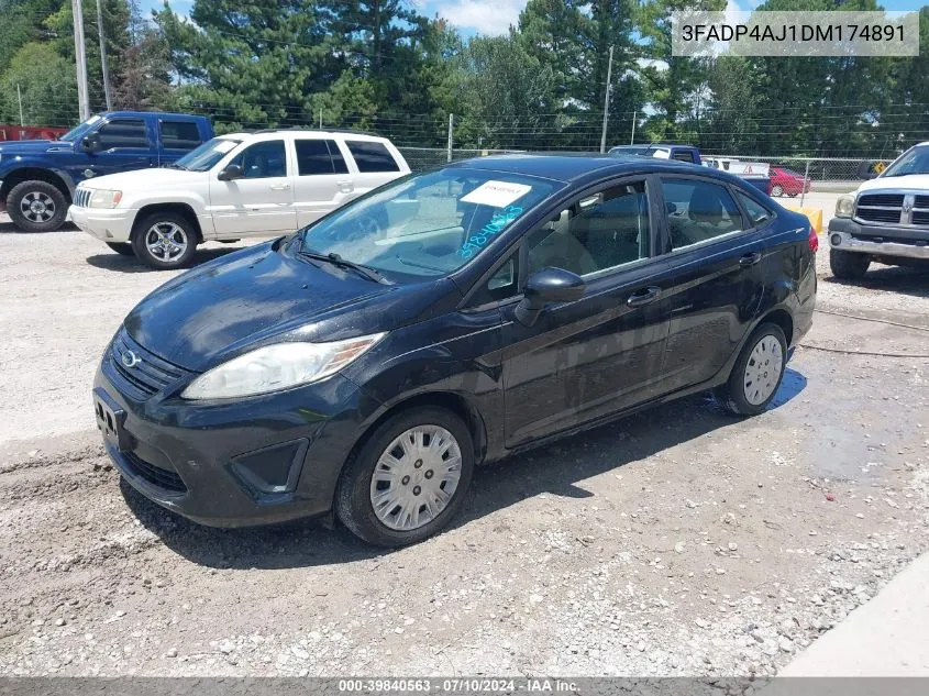 2013 Ford Fiesta S VIN: 3FADP4AJ1DM174891 Lot: 39840563