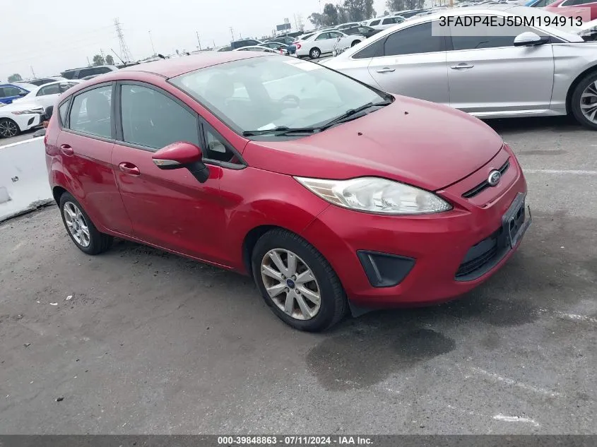 2013 Ford Fiesta Se VIN: 3FADP4EJ5DM194913 Lot: 39848863