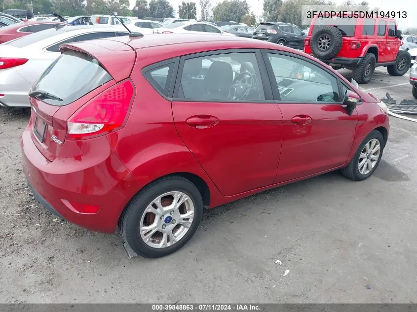 2013 Ford Fiesta Se VIN: 3FADP4EJ5DM194913 Lot: 39848863