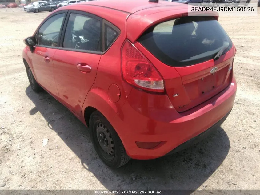 2013 Ford Fiesta Se VIN: 3FADP4EJ9DM150526 Lot: 39874223