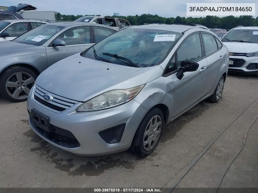 2013 Ford Fiesta S VIN: 3FADP4AJ7DM184650 Lot: 39875519