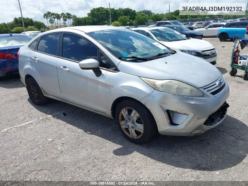 2013 Ford Fiesta S VIN: 3FADP4AJ3DM192132 Lot: 39915592