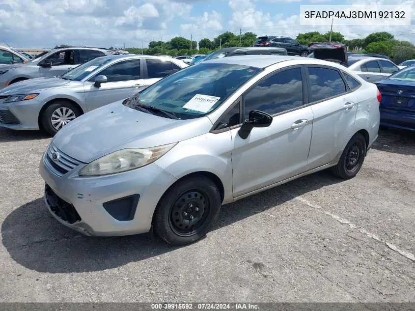 2013 Ford Fiesta S VIN: 3FADP4AJ3DM192132 Lot: 39915592