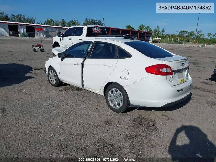 2013 Ford Fiesta Se VIN: 3FADP4BJ4DM174852 Lot: 39925706