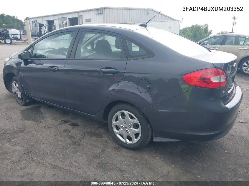 2013 Ford Fiesta Se VIN: 3FADP4BJXDM203352 Lot: 39948845