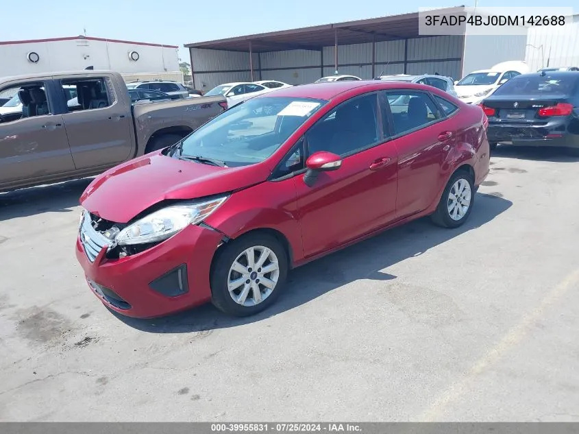 2013 Ford Fiesta Se VIN: 3FADP4BJ0DM142688 Lot: 39955831